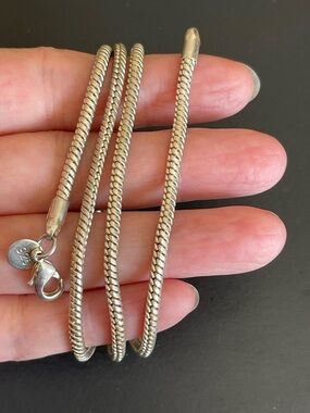 Elegant Silver plated Snake Chain Necklace.